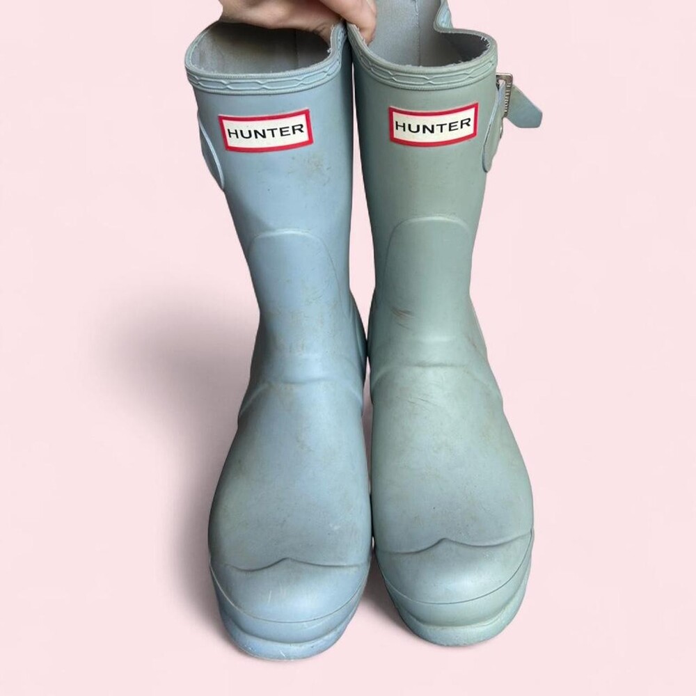 Hunter Women's Blue and Grey Boots